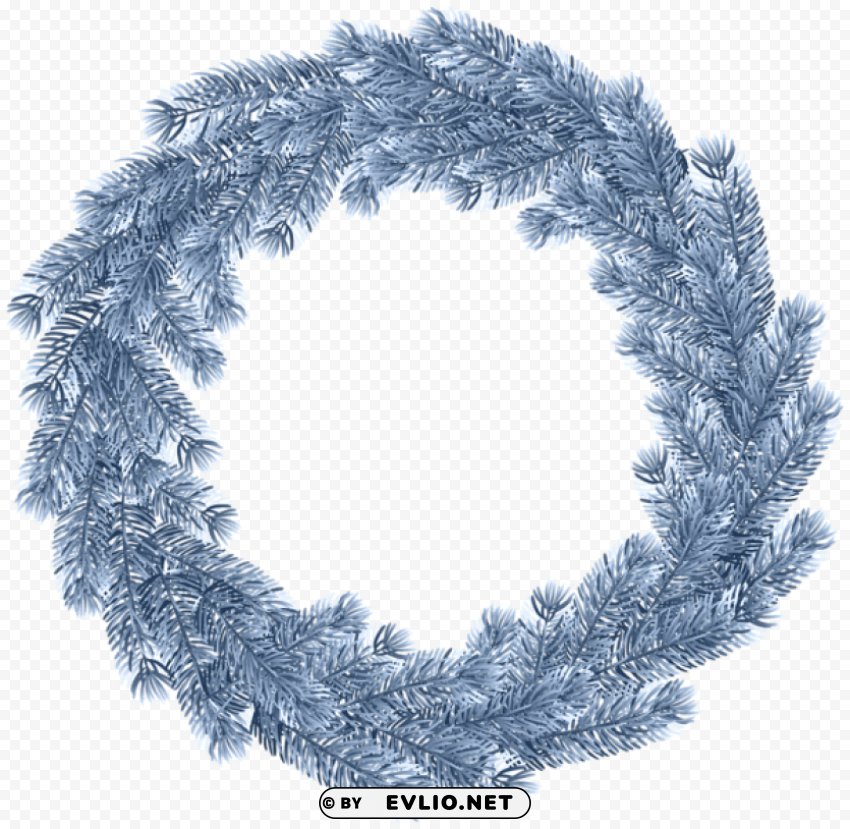 christmas wreath blue Transparent background PNG photos