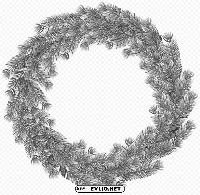 christmas wreath silver Transparent background PNG stockpile assortment