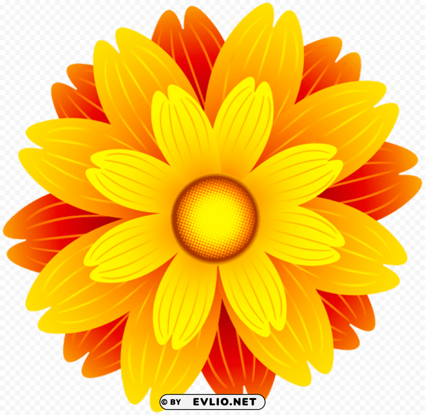 PNG image of orange flower PNG cutout with a clear background - Image ID 9690f6e0