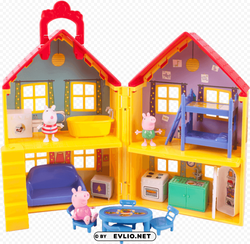 peppa pig house playset PNG with transparent background for free PNG transparent with Clear Background ID bb47202e