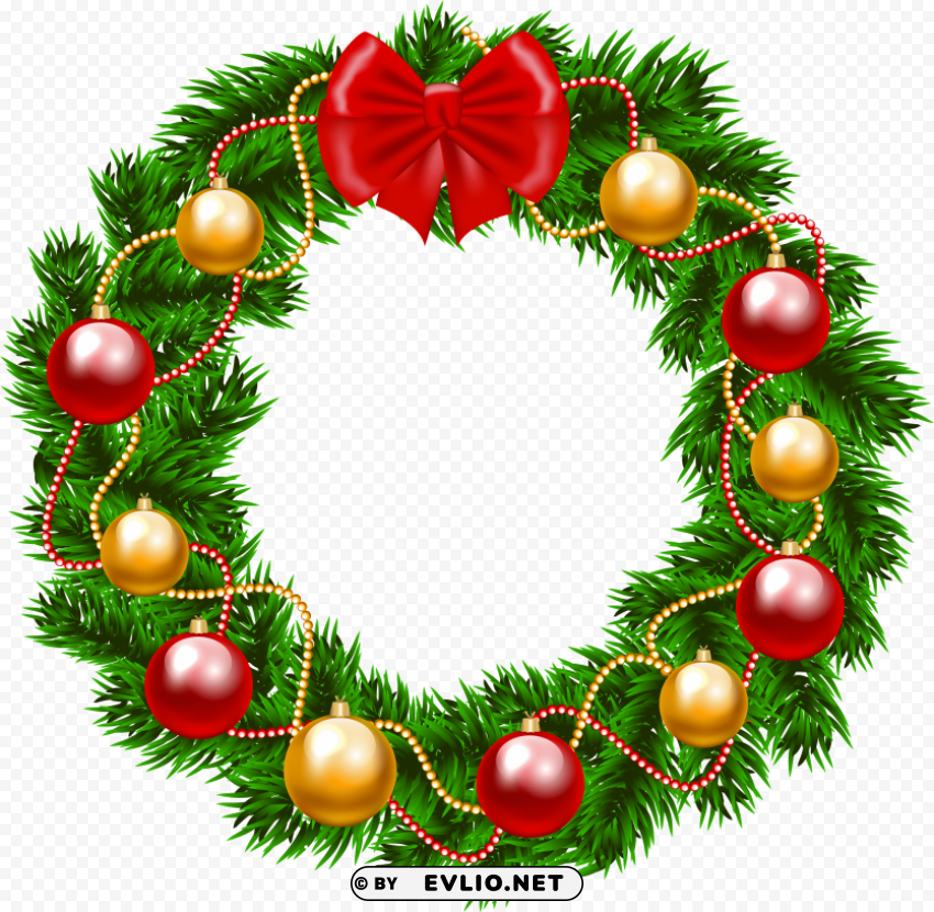 christmas wreath Isolated Character in Clear Transparent PNG