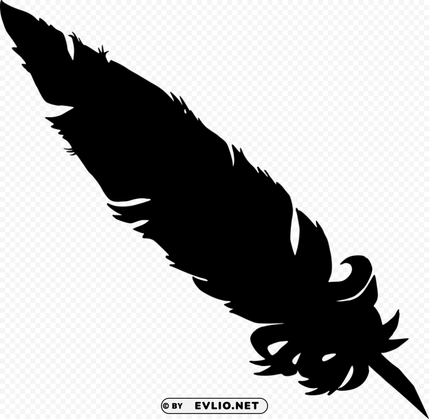 simple feather silhouette HighResolution Transparent PNG Isolated Element