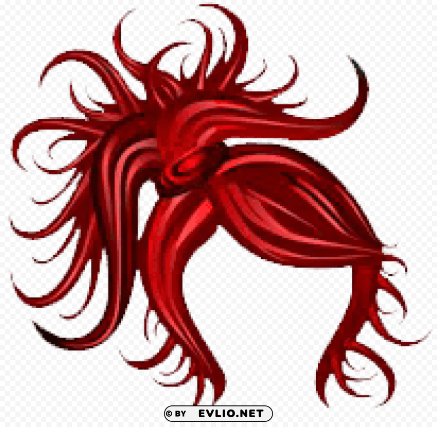 underwater ashen hair red Isolated Graphic on Clear PNG