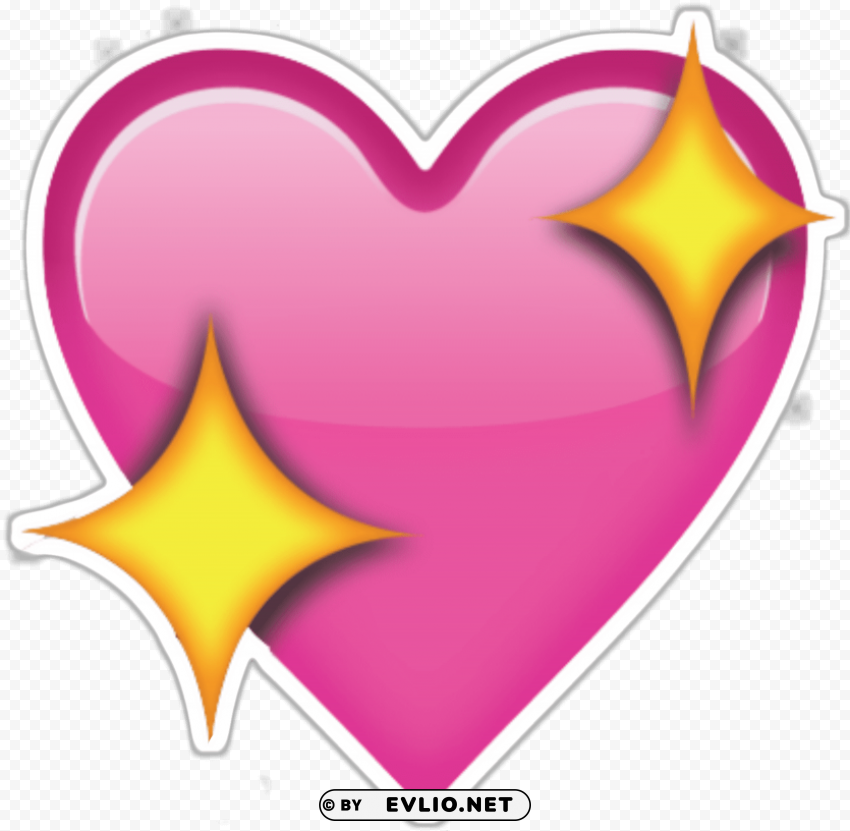 pink emoji heart Transparent Background PNG Isolated Design