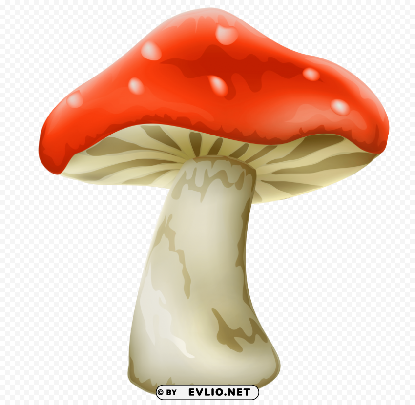 red mushroom with white dots Isolated Design Element in HighQuality PNG
