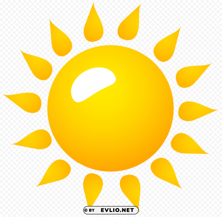 sun Transparent Background Isolation in PNG Format