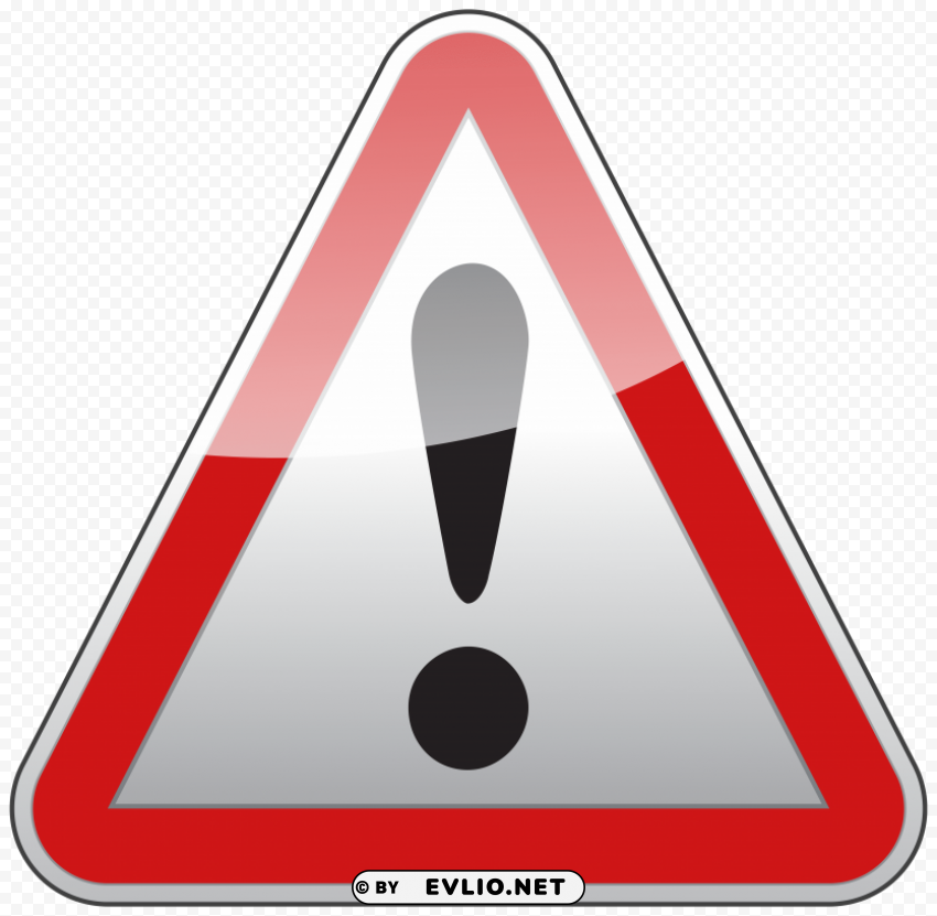 triangle warning sign PNG files with no background assortment