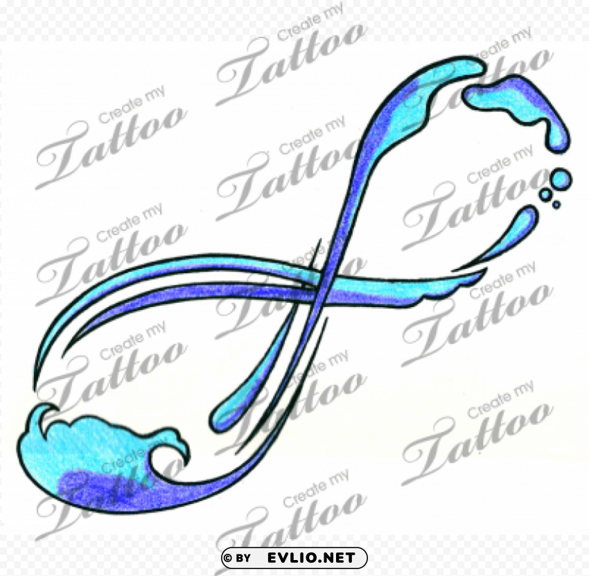 water infinity sign HighQuality Transparent PNG Isolated Artwork