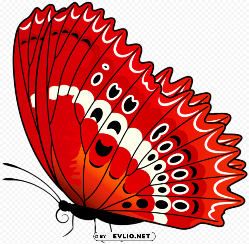 butterfly red Alpha channel transparent PNG clipart png photo - abe2dedc