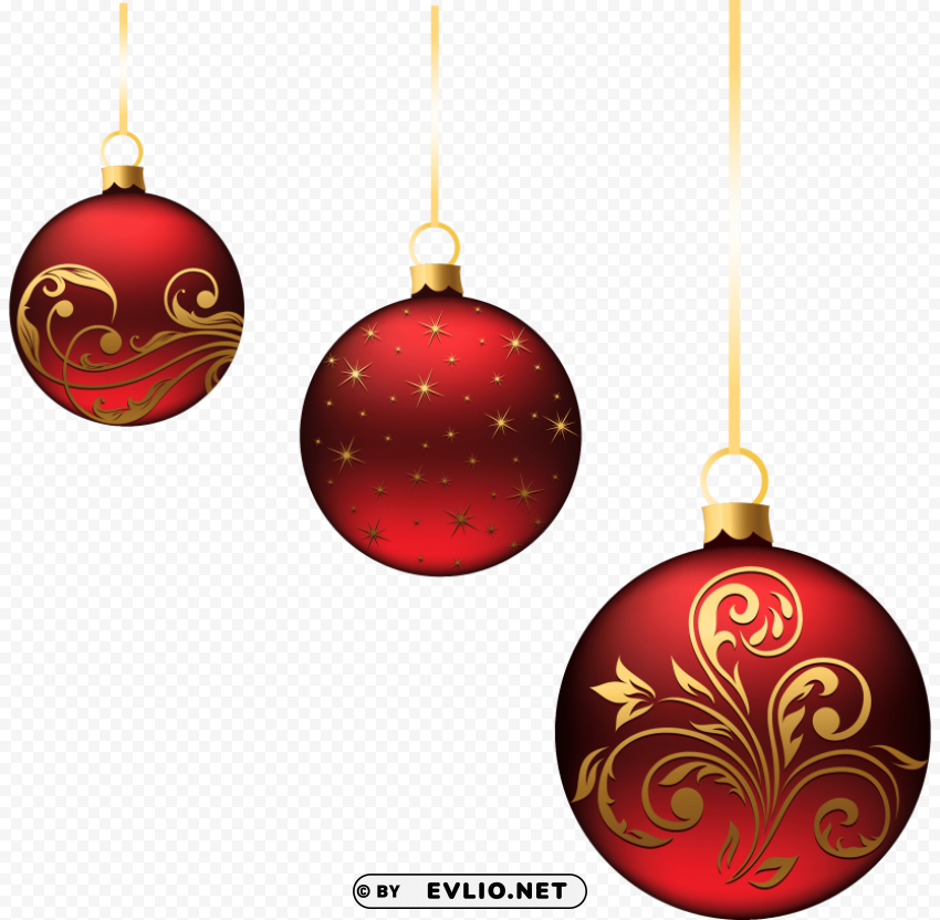 christmas ornament PNG files with no background bundle