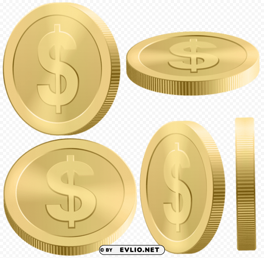 gold coins PNG Image with Transparent Isolated Graphic Element