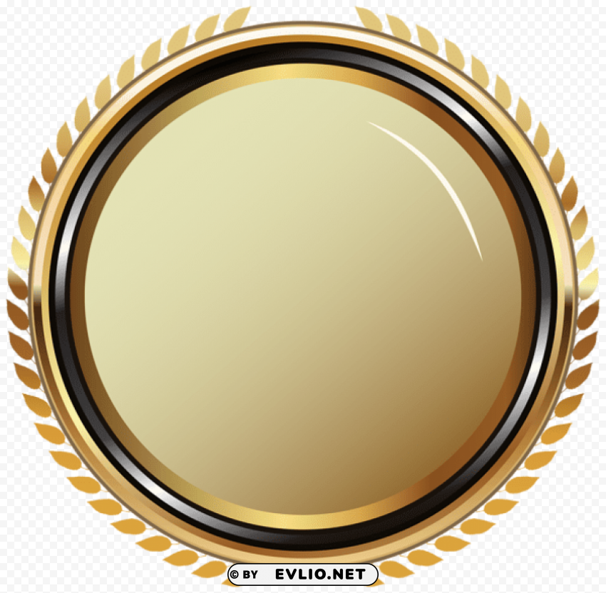 gold oval badge transparent PNG design elements