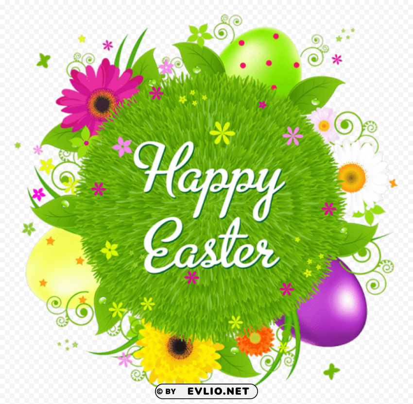 happy easter transparent decorpicture PNG photo with transparency