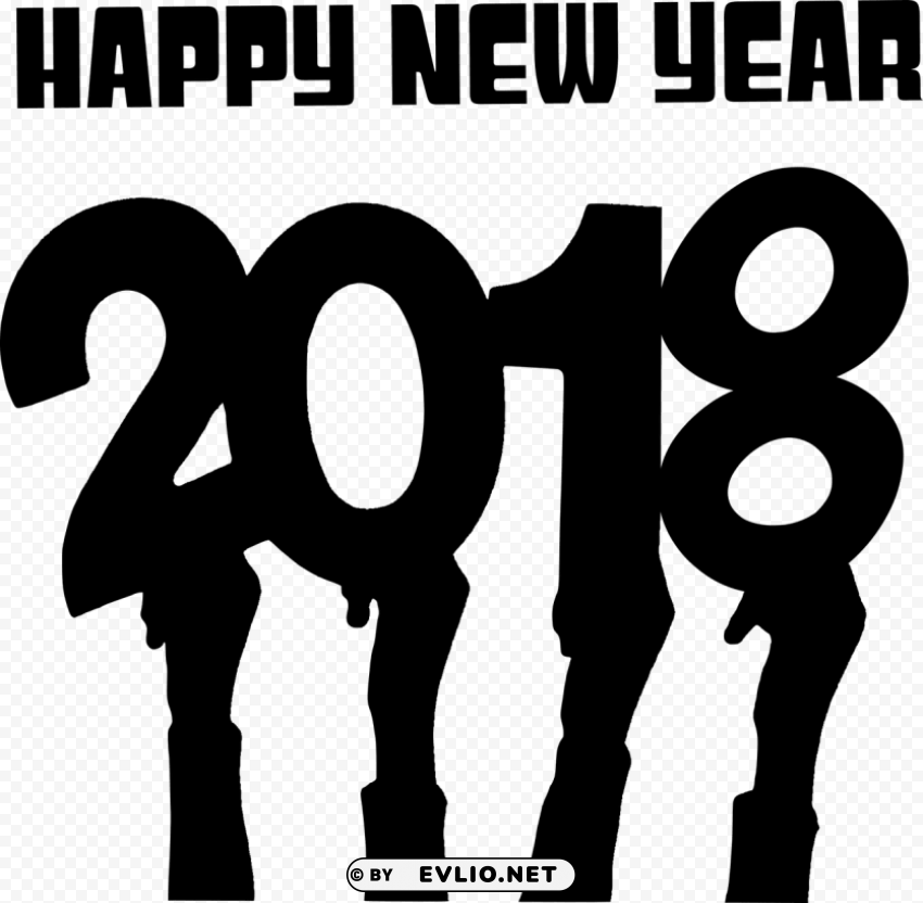 happy new year 2018 PNG Image with Clear Background Isolation PNG transparent with Clear Background ID c9c69329