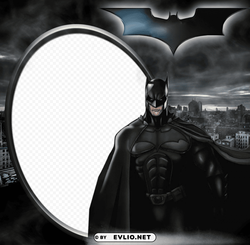 kids transparent photo frame batman PNG for educational projects