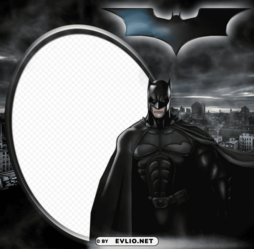 Kids Transparent Photo Frame Batman PNG For Educational Projects