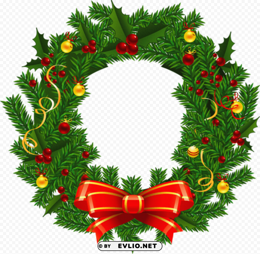 large christmas wreath Transparent background PNG gallery