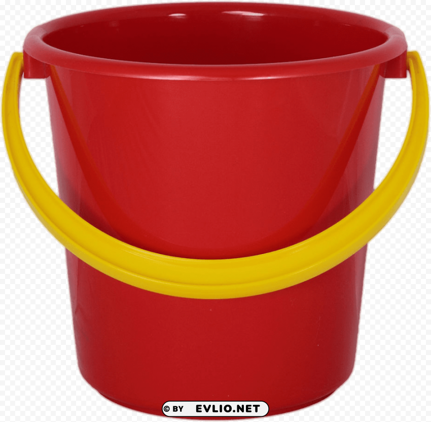 Transparent Background PNG of red plastic bucket HighResolution Transparent PNG Isolated Graphic - Image ID 08038566