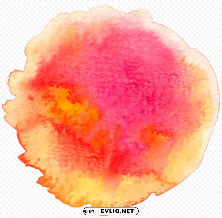 watercolor paint splatter PNG with Clear Isolation on Transparent Background