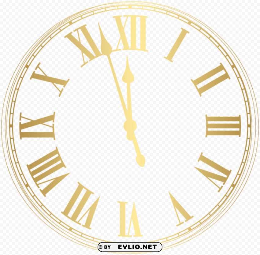 Free New Year Clock - New Year Clock PNG Image With Transparent Isolated Graphic Element