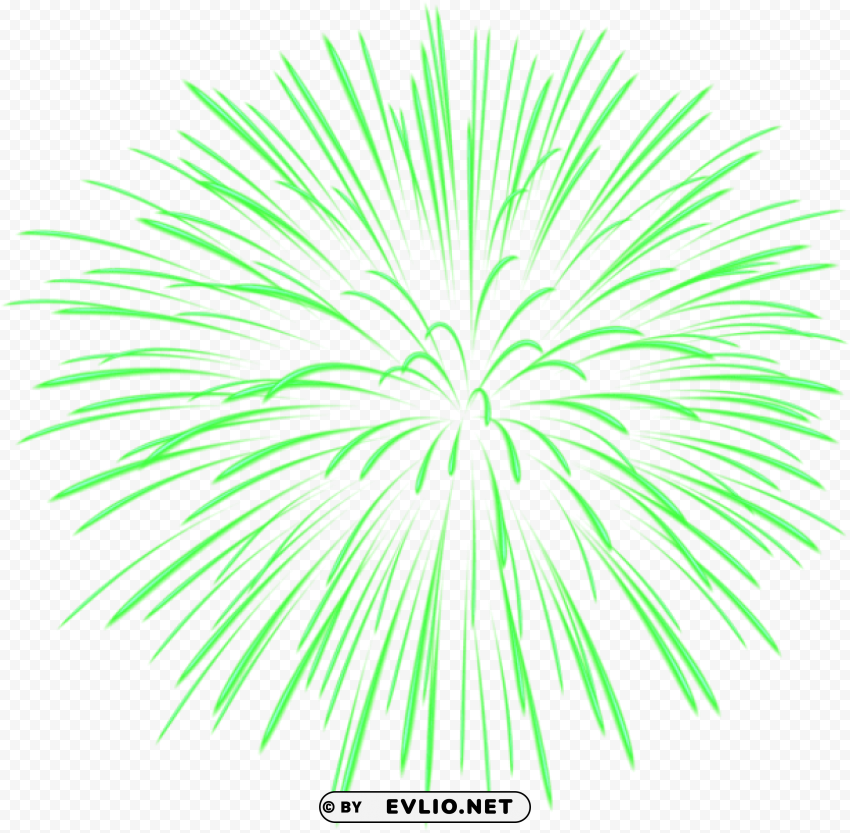 green firework ClearCut Background PNG Isolated Element