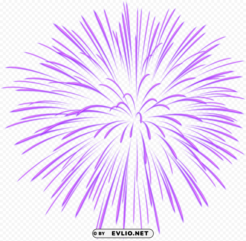 purple firework ClearCut Background Isolated PNG Art