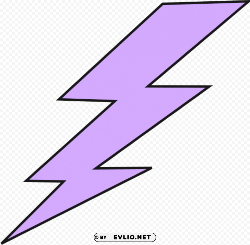 purple lightning bolt Isolated Item with Clear Background PNG