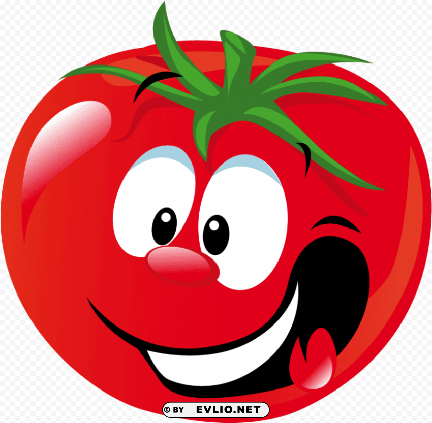 tomato cartoon Clear Background Isolated PNG Object