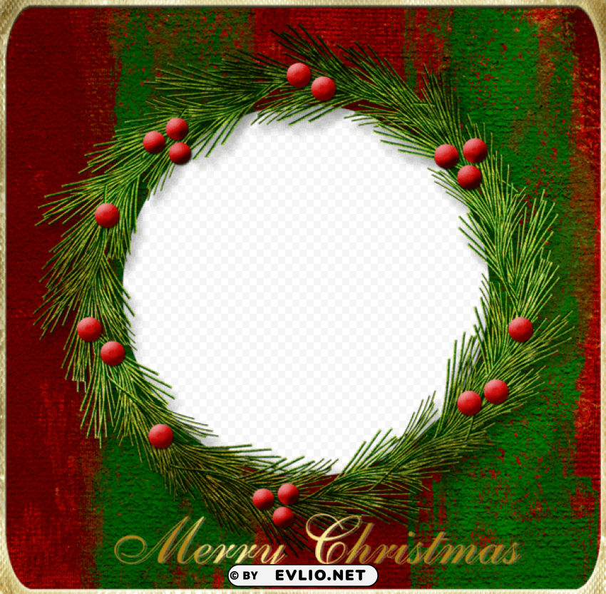 transparent nice christmasframe PNG with alpha channel for download