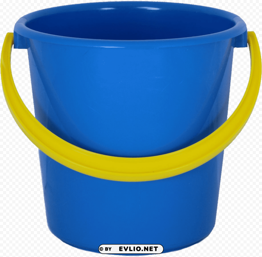 blue plastic bucket Isolated Design Element in Transparent PNG