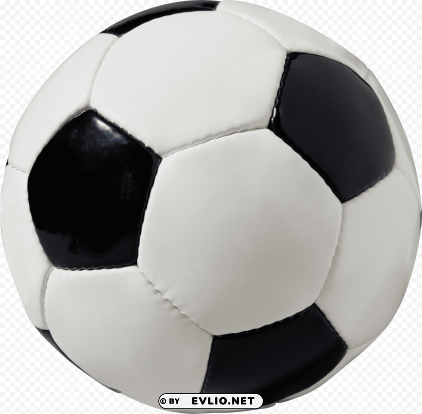 Leather Football Ball Clear Background PNG Isolated Illustration