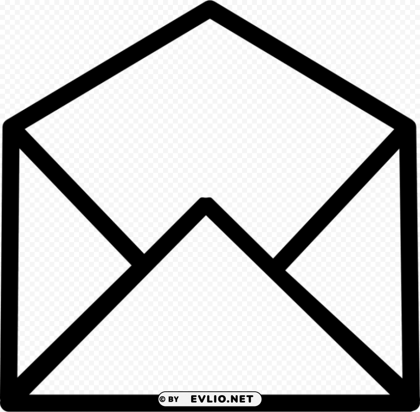 open email icon Isolated Element on HighQuality Transparent PNG