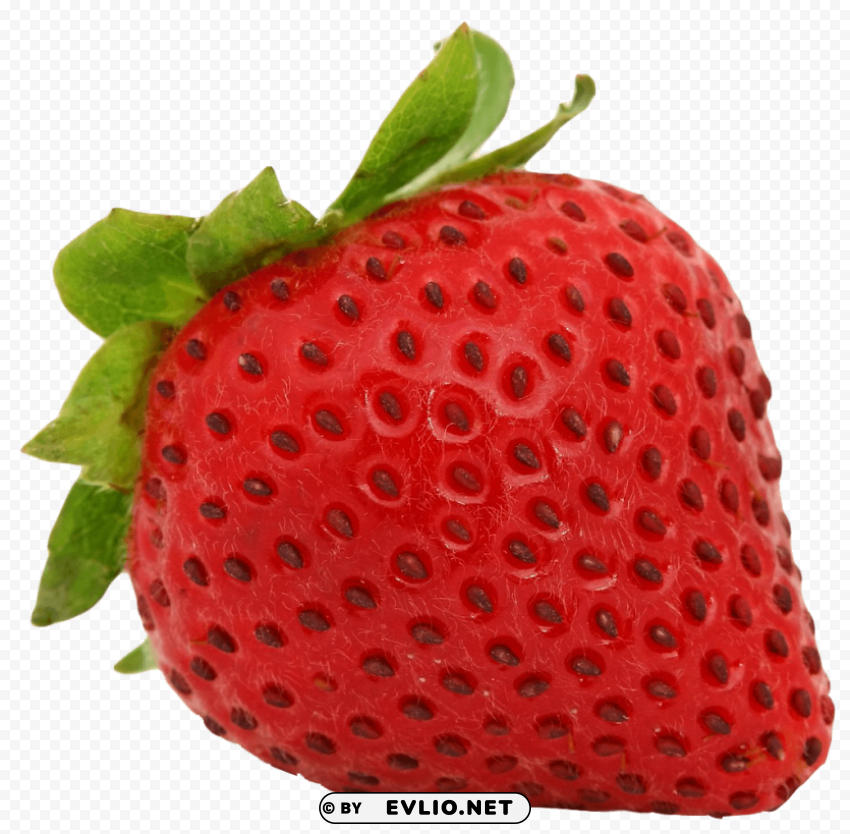 Red Strawberry PNG Graphic with Transparent Background Isolation