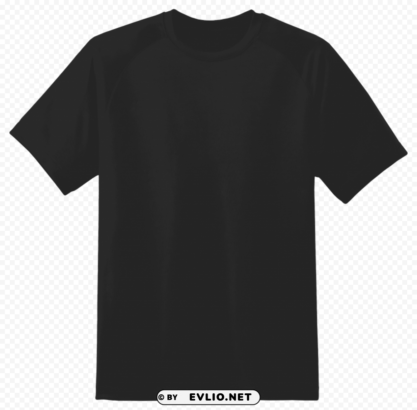 Black T Shirt PNG With Alpha Channel