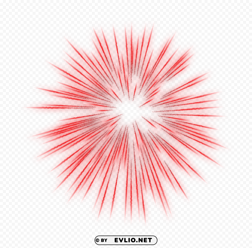 firework red transparent Clear Background PNG Isolated Subject