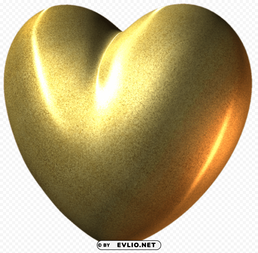 gold heartpicture PNG clipart with transparent background