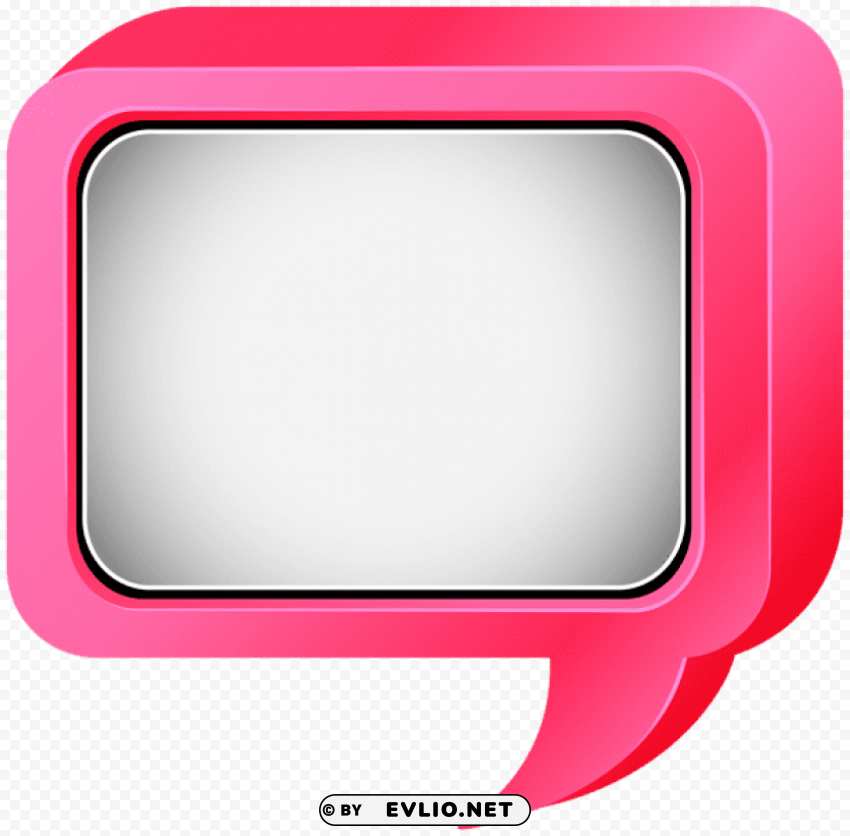 bubble speech pink PNG images with alpha transparency layer