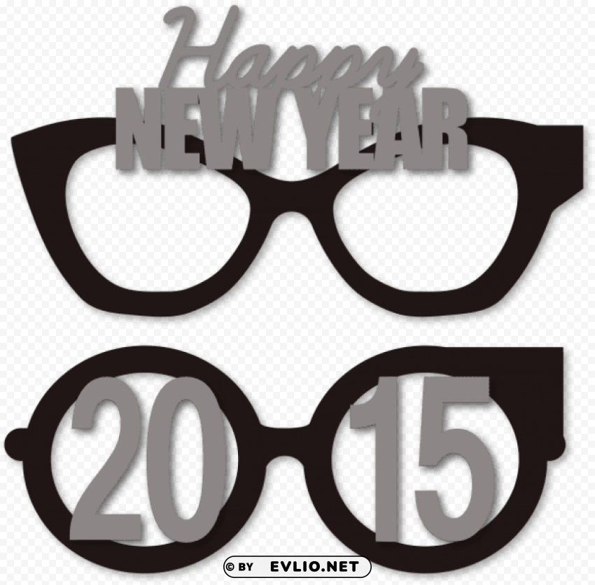 new years glasses PNG images for personal projects