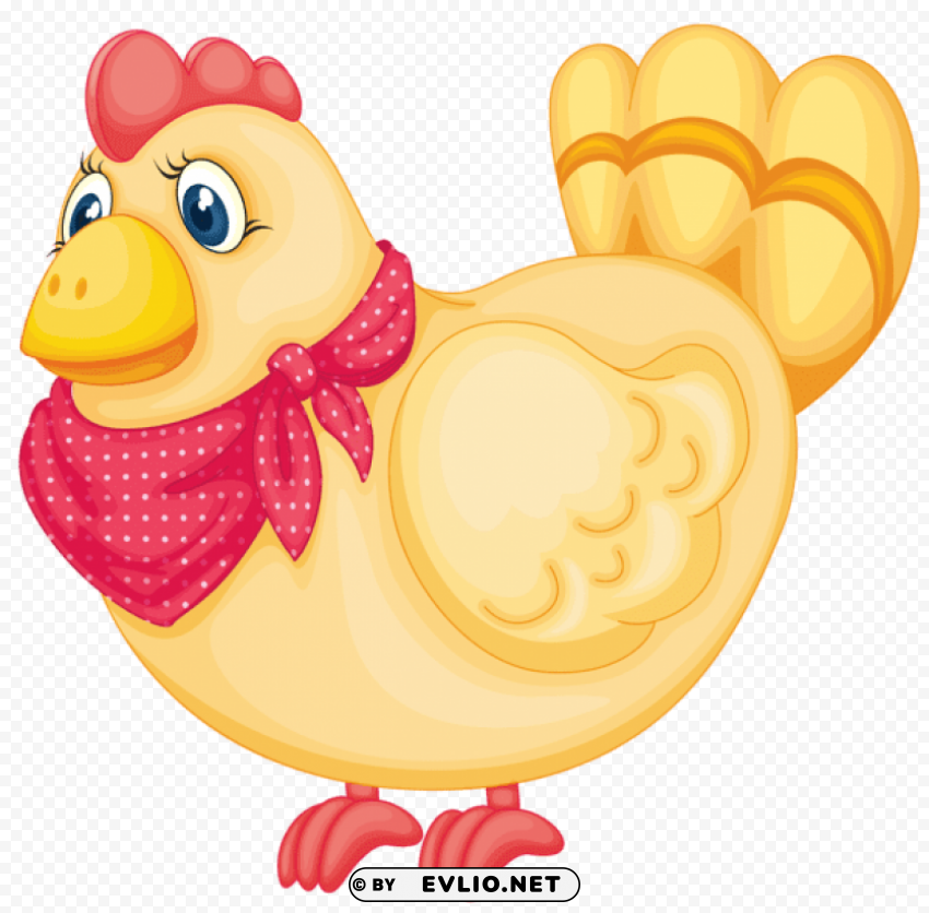 painted easter chickenpicture PNG Image with Transparent Isolated Graphic