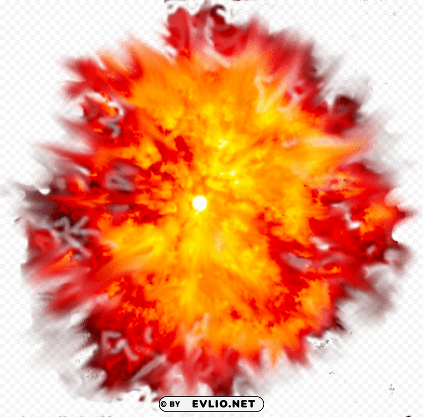 big explosion with fire and smoke Transparent PNG illustrations