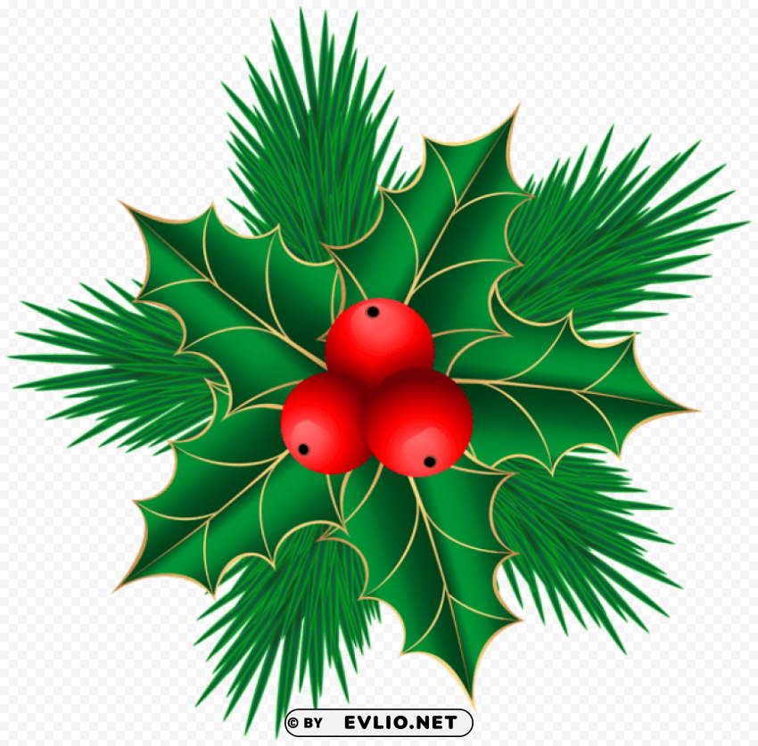 christmas mistletoe decoration Transparent PNG graphics bulk assortment