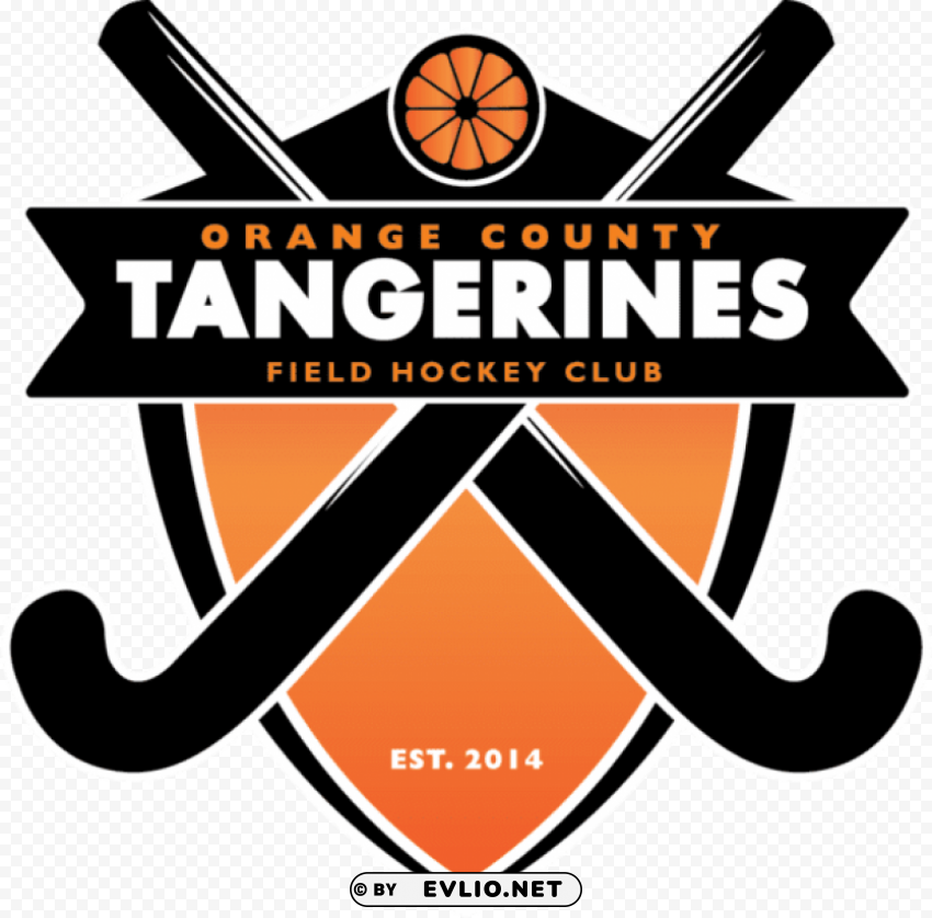 field hockey tangerines club logo Isolated Element on HighQuality PNG