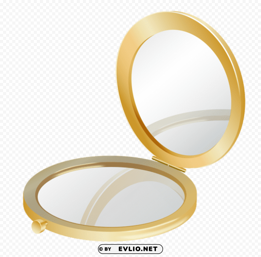 gold compact mirrorpicture PNG transparent graphics for download