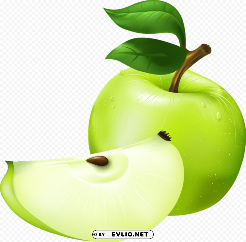 Green Apple Isolated Icon In HighQuality Transparent PNG