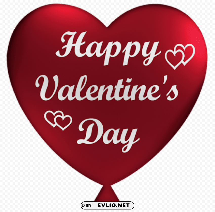 happy valentine heart balloon Transparent PNG Graphic with Isolated Object