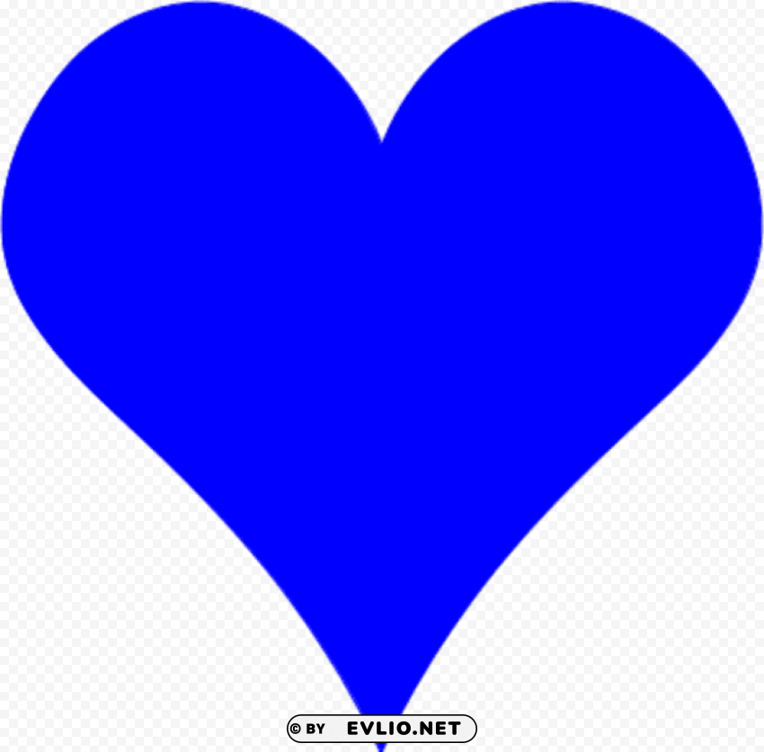 Heart Shape Blue Free Download PNG With Alpha Channel