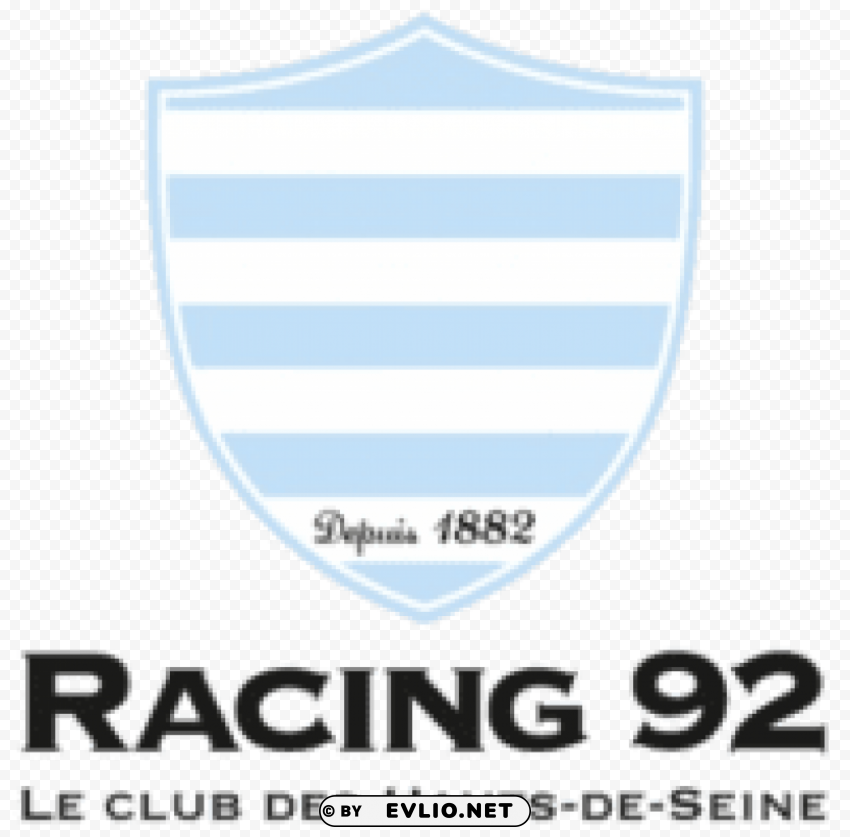 racing 92 rugby logo Isolated Illustration on Transparent PNG