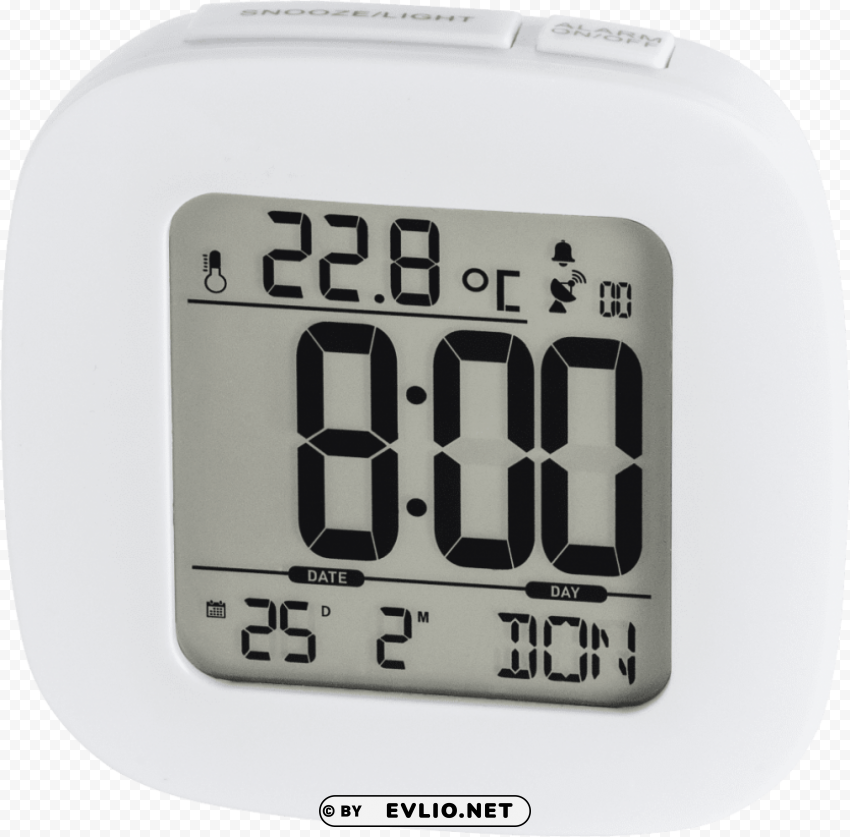 rc 45 radio controlled alarm clock white PNG with cutout background