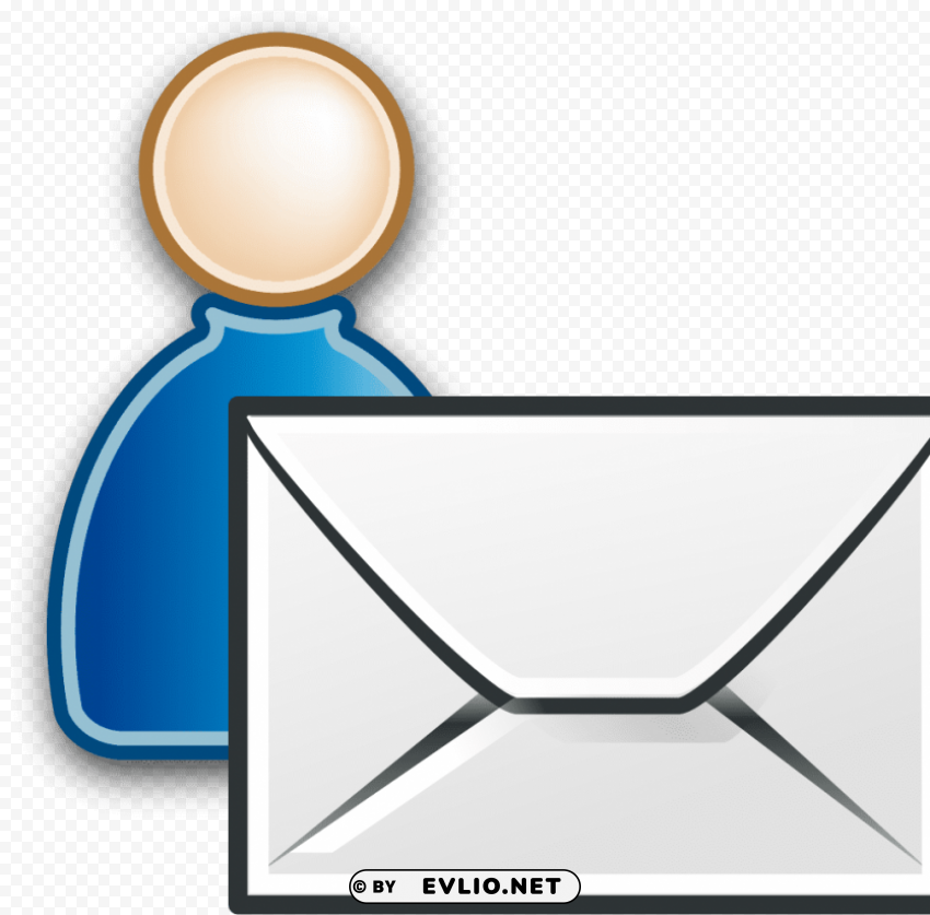 send email to user Isolated Character in Transparent PNG Format