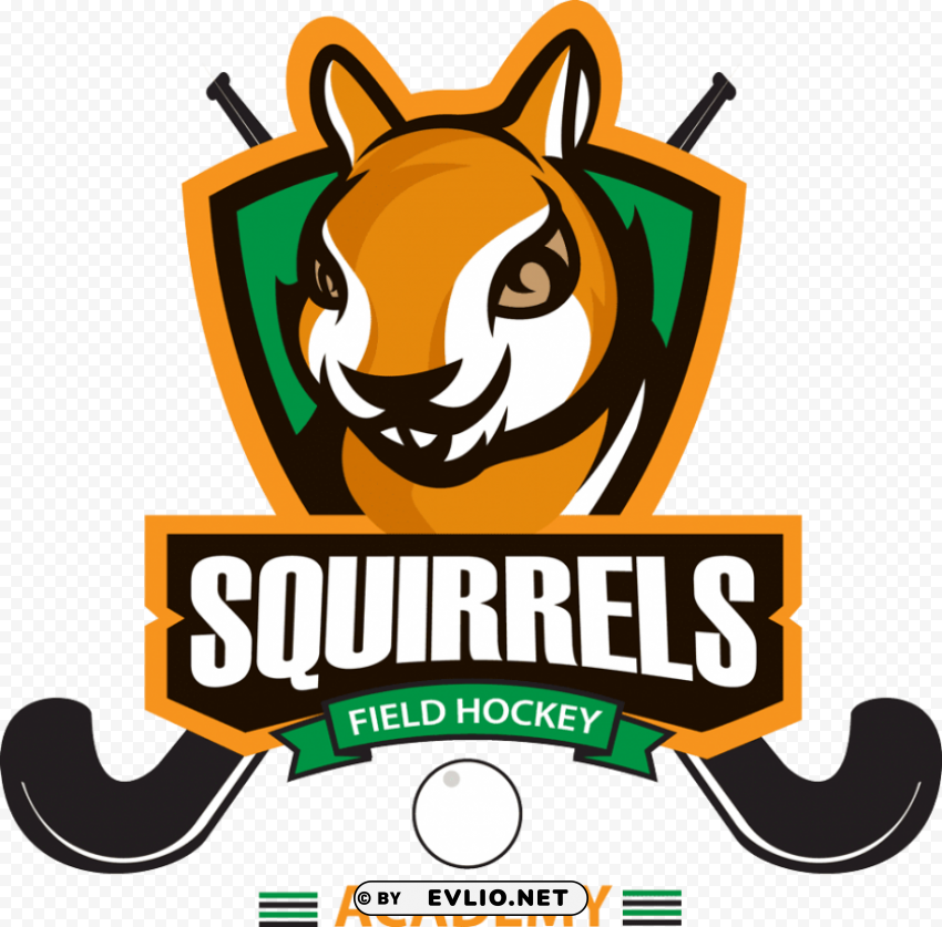 squirrels field hockey academy logo High Resolution PNG Isolated Illustration